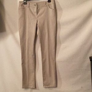 PER SE light brown skinny leg stretch dress jeans # 6